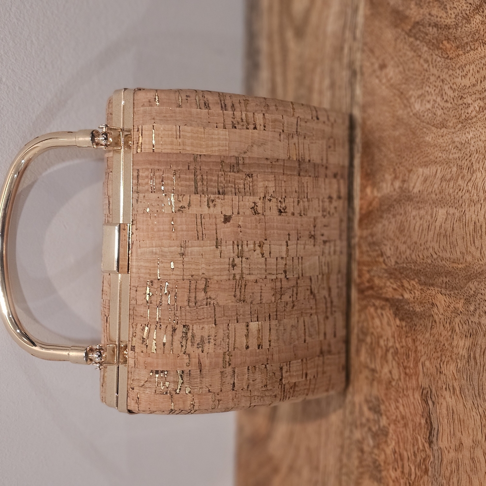 Chic Cork and Gold Handbag